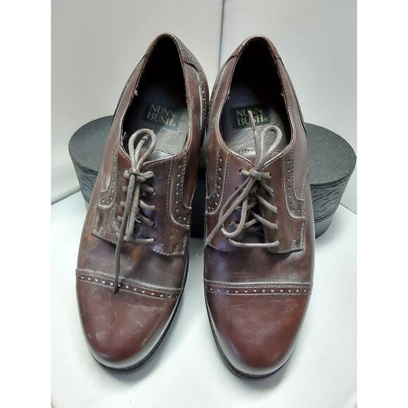 Mens Brown Dress Shoes by Nunn Bush Size 9 1/2 Lace Up model 831975 main image 5